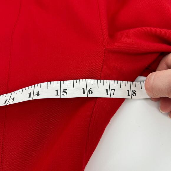 Vintage Harrison Kent Skirt Suit Womens 2 Red Gold-tone Crested Button 2 pc READ - Picture 9 of 14